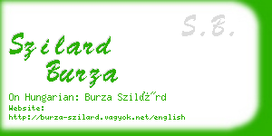 szilard burza business card